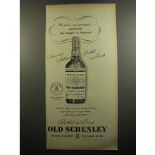 1951 Old Schenley Bourbon Ad - So rare.. so precious