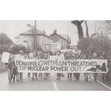 Welsh Wales Anti Nuclear Rally March at Gwithian 1981 Postcard