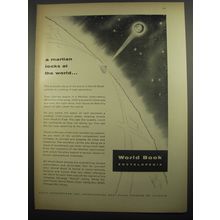 1956 World Book Encylopedia Ad - A martian looks at the world