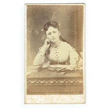 Victorian cdv photo portrait of young woman Wrexham photographer
