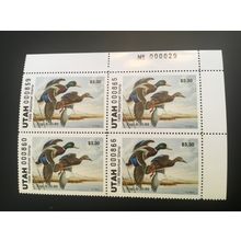 ICOLLECTZONE US Utah 1988 UT3 Plate Block Stamp VF NH
