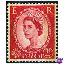 1959 SG606 2 1/2d Carmine-Red Phosphor Graphite Mt Mint
