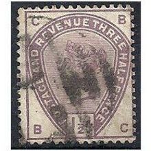 1883 SG188 1 1/2d Lilac Good Used Good Colour Check Letters "BC".