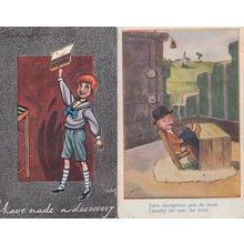 Invention Of Pack Box Of Cigarettes Cigars Cigar Antique Smoking Postcard