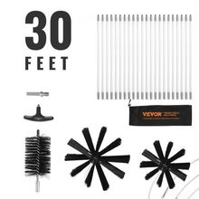 22 Pieces 30 FEET Dryer Vent Cleaner Kit, Include 3 Different Sizes Flexible...