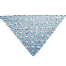 Cutie Ties Tie On Dog Bandana Small Elephant Love Blue