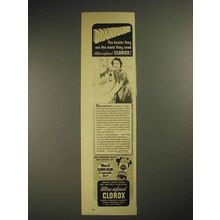 1941 Clorox Bleach Ad - Drainboards