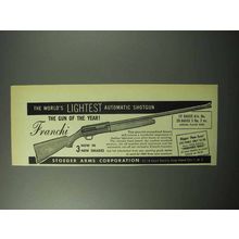 1956 Franchi Automatic Shotgun Ad - Lightest