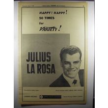 1956 Julius La Rosa Ad - Variety 50th Anniversary
