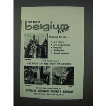 1960 Belgium Tourism Ad - Visit Belgium First!