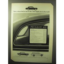1964 Peugeot 403, 404, 404 Station Wagon Ad - A Look