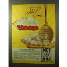 1964 Pet Evaporated Milk Ad - Cooking With Golden Spoon