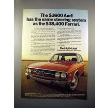1971 Audi Car Ad - Same Steering System as Ferrari!