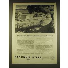 1960 Republic Steel Ad - Look where they've automated the milky way