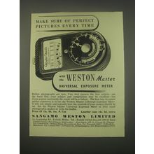 1949 Weston Master Universal Exposure Meter Ad - Make sure of perfect pictures