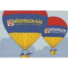 Westfalen Gas German Hot Air Balloon Advertising Postcard