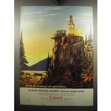 1957 Calvert Reserve Whiskey Ad - When the evening sun goes down
