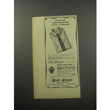 1955 Paul Stuart Shirts Ad - Luxury-soft cotton flannel twill woven in Denmark