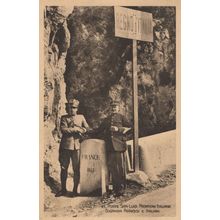 Ponte San Frontiere French Italian Border Customs Officer Postcard