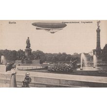 Berlin Airship Startled Man Antique German Postcard