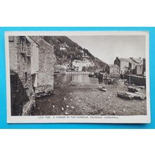 Polperro, Low Tide, A corner of the Harbour - Cornwall postcard