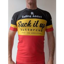 BJJ Jiu Jitsu Rash Guard Suck It Up Red Yellow Black