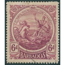 Barbados 1916 6d purple SG188 used
