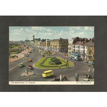 Postcard Great Yarmouth Marine Parade John Hinde 3NF1 Old Bus and Cars