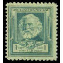 864 1c Henry Longfellow Fine MNH M08314