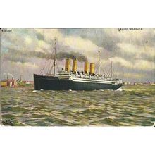 Norddeutscher Lloyd SS KAISER WILHELM II Tuck Oilette Postcard (9124)