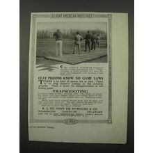 1918 Du Pont Trapshooting School Ad - Clay Pigeons