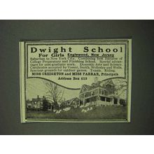 1918 Dwight School for Girls Ad