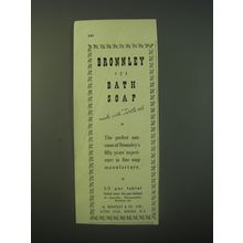 1940 Bronnley Bath Soap Ad - Bronnley 1-2-3 Bath soap made with Turtle Oil