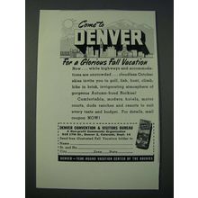 1948 Denver Colorado Tourism Ad