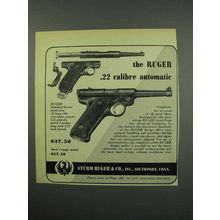 1952 Ruger .22 Automatic Standard Pistol Ad