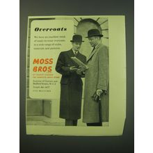 1953 Moss Bros Overcoats Ad