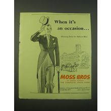 1953 Moss Bros Morning Suits Ad - When it's an occasion
