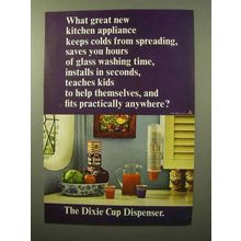 1964 Dixie Cup Dispenser Ad - Kitchen Appliance