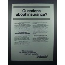 1976 Prudential Insurance Ad - Questions?
