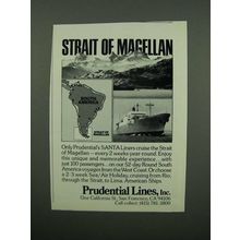 1976 Prudential Lines Ad - Strait of Magellan