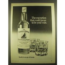 1979 The Famous Grouse Scotch Ad - Could Prove to Be Your Rule