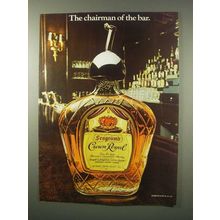 1979 Seagram's Crown Royal Whisky Ad - Chairman of bar