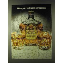 1979 Seagram's Crown Royal Whisky Ad - Get It Together