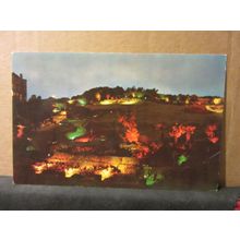 SOUTHERN SLOPE BY NIGHT , ILFRACOMBE, DEVON used postcard 1970 pm =