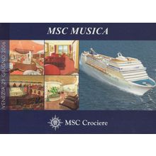 MSC Musica Crociere Lines Ship Advertising Interior Postcard
