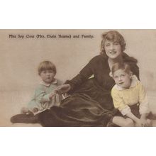 Miss Ivy Close & Her Family Antique Actress Postcard