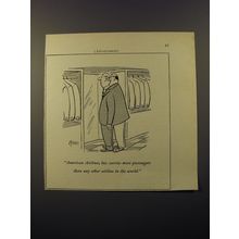 1954 American Airlines Advertisement - Suit Salesman Cartoon