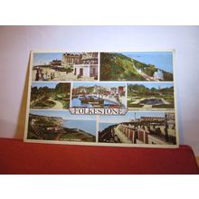 multiview, FOLKESTONE, KENT.. used postcard. 1950s postmark =