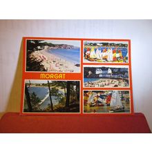 multiview, MORGAT, France used postcard 1981 pm #