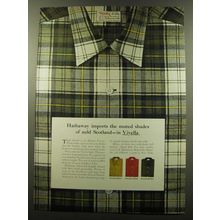 1959 Hathaway Shirts Ad - Hathaway imports the muted shades of auld Scotland